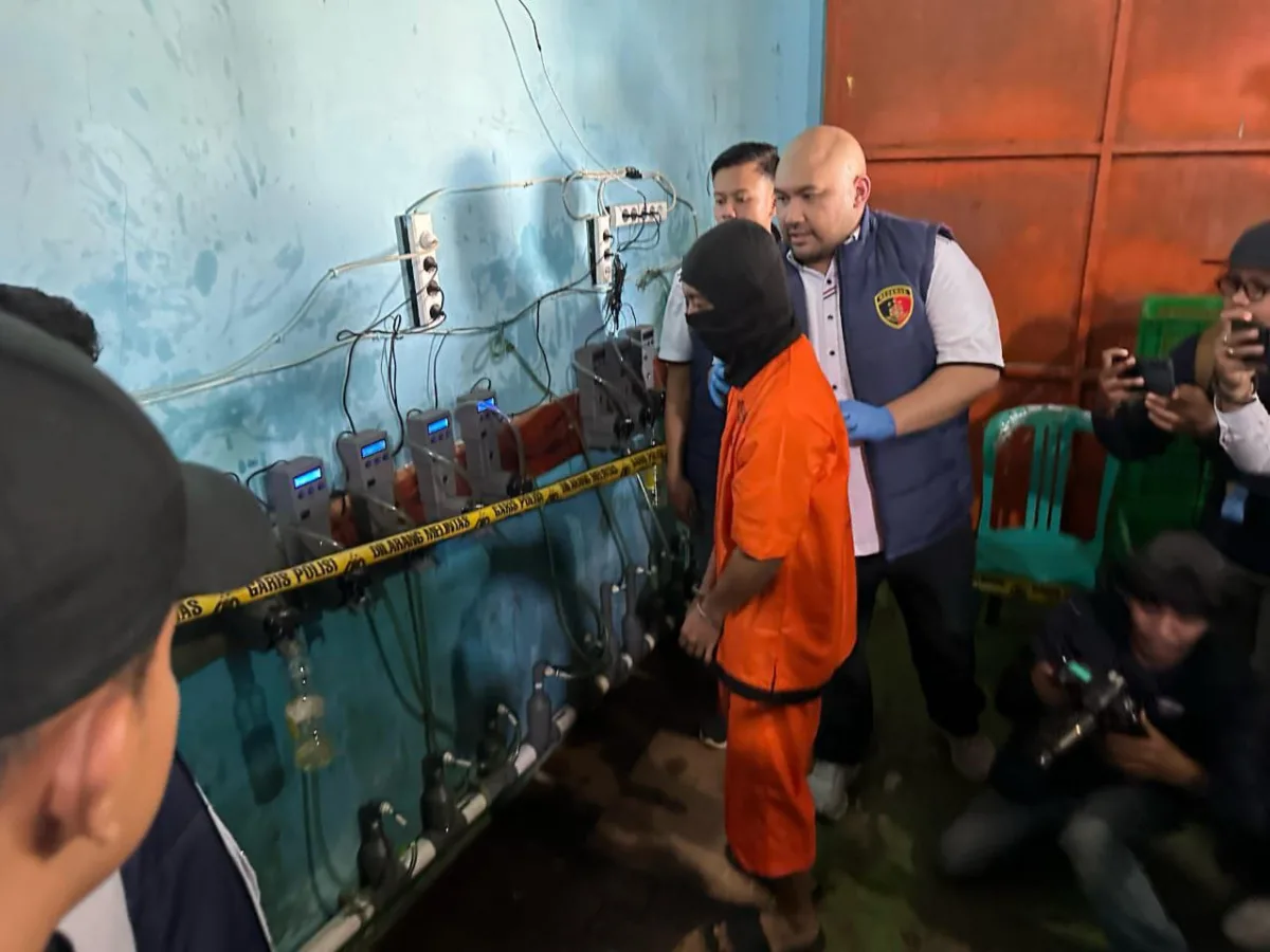 Polda Banten Tangkap Pelaku Manipulasi Takaran Minyak kasus Tindak Pidana Perlindungan Konsumen dan Perindustrian atau Perdagangan minyak