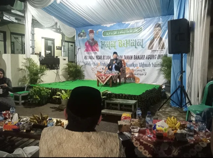 Kebersamaan Warga Taman Banjar Agung Indah Warnai Halal Bihalal Perdana