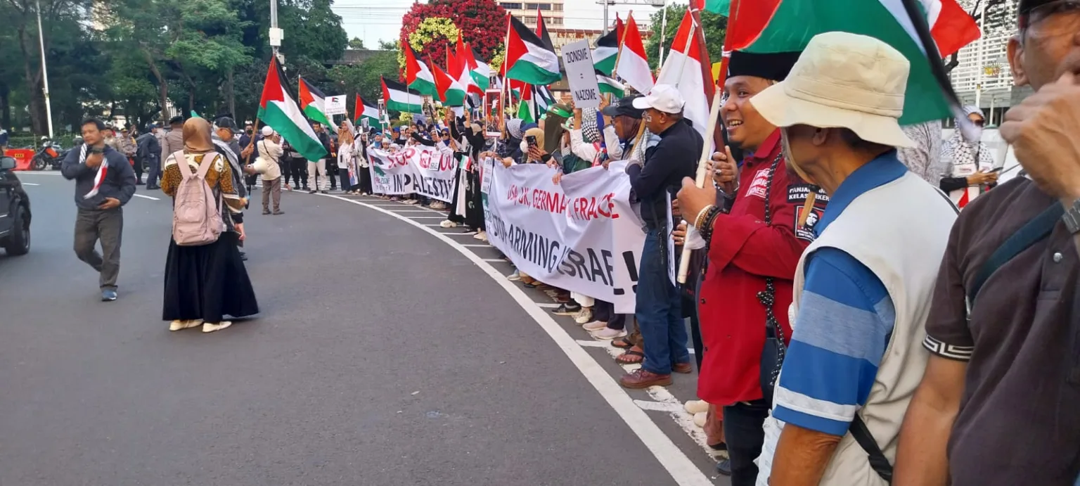 FPN Geruduk Kedubes AS: Serukan ‘Stop Genocide, Stop Arming Israel!’