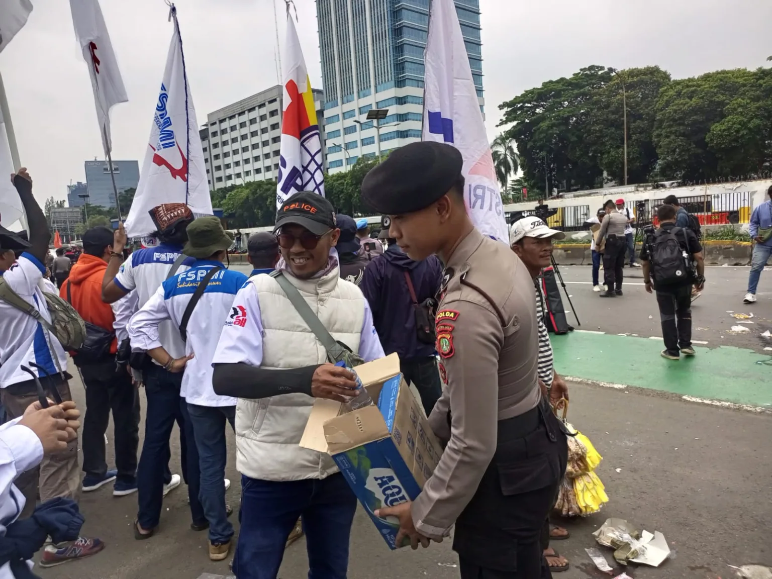Polri Pastikan Situasi Kondusif Saat Demo di Pagi Hari Kemarin