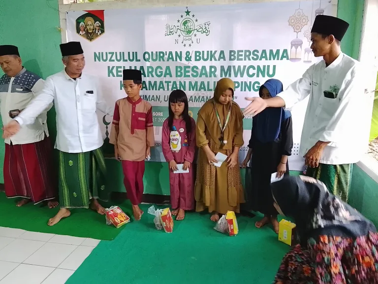 Nuzulul Qur’an hingga Santunan Anak Yatim, MWCNU Malingping Gelar Bukber dan Berbagi Takjil