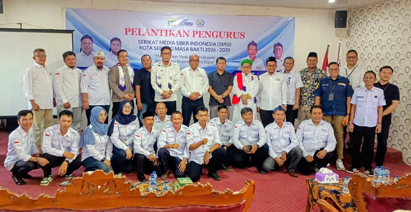 Pengurus SMSI Kota Serang Masa Bakti 2026-2029 Resmi Dilantik, Siap Bersinergi Bangun Ibu Kota