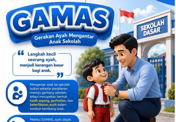 Gerakan Ayah Mengantar Anak Hari Pertama Sekolah Mendapat Dukungan Resmi di Berbagai Daerah