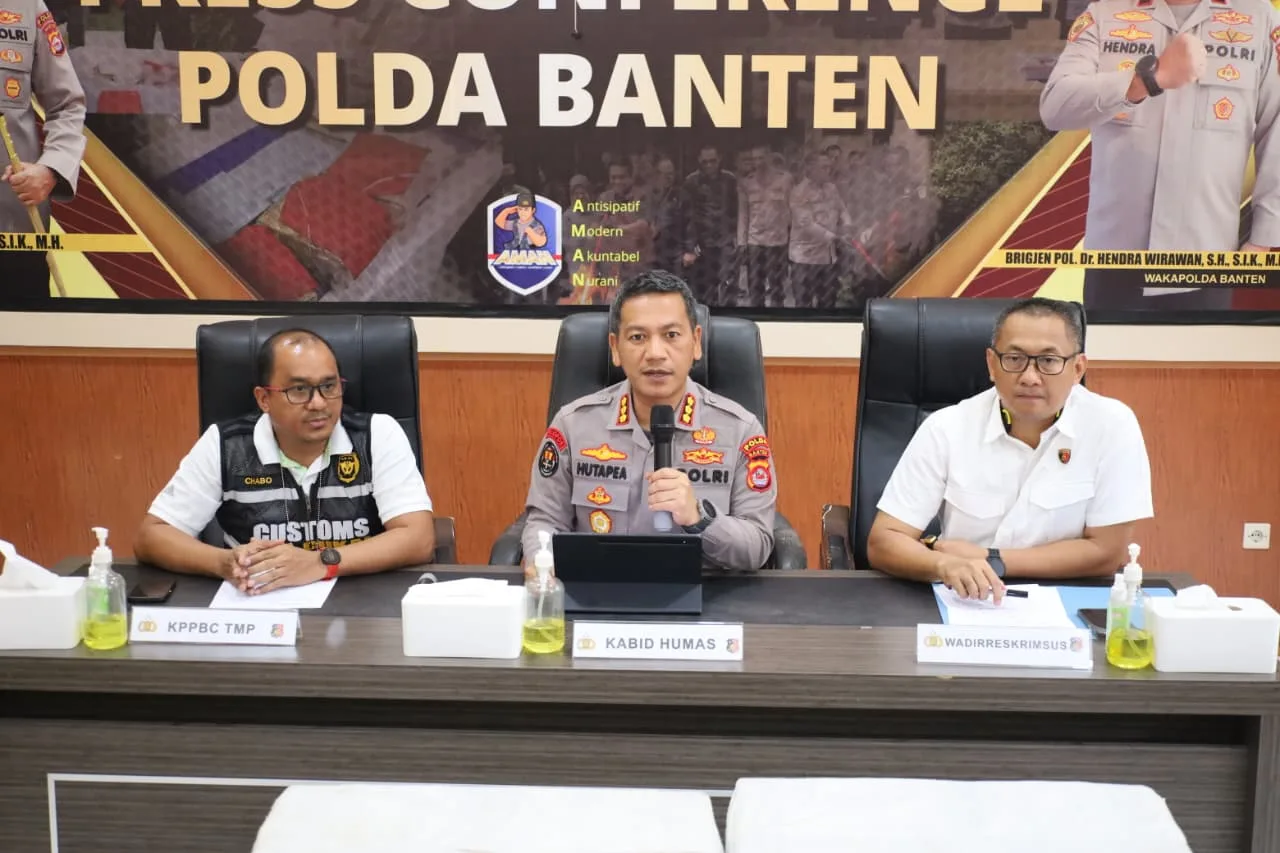 Polda Banten Ungkap Peredaran Rokok Tanpa Pita Cukai, Amankan 89 Bal Rokok Ilegal