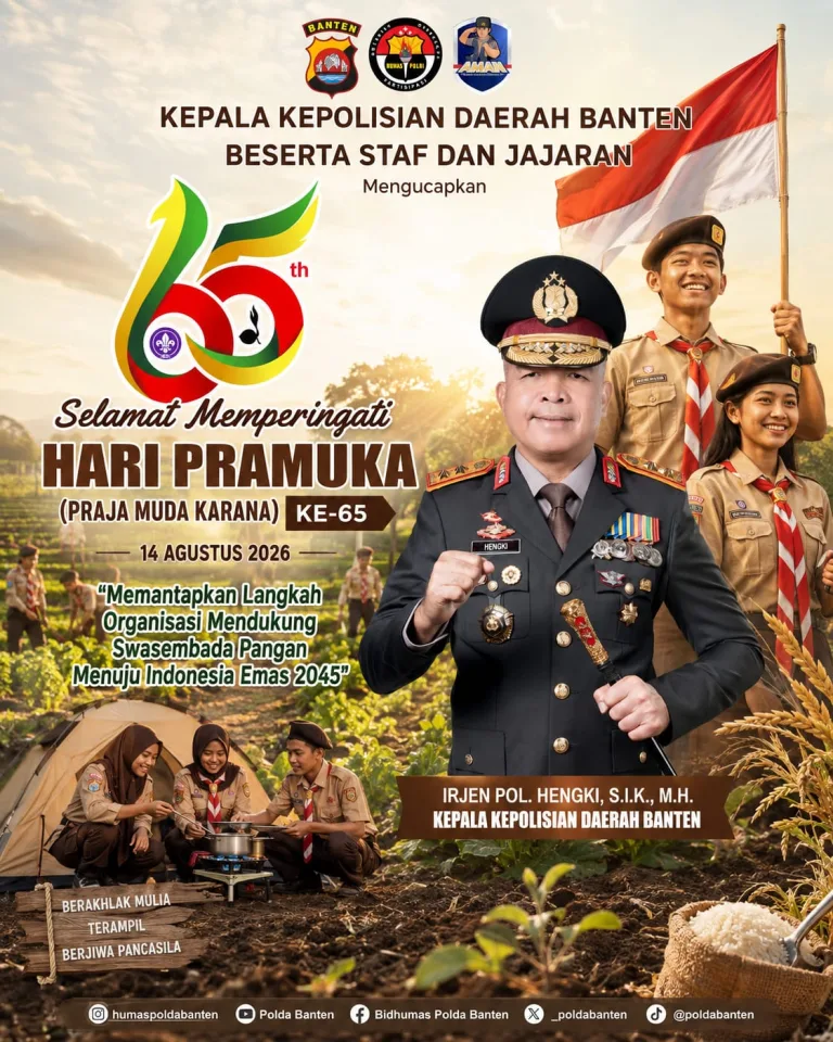 Hari Pramuka ke-65, Kapolda Banten Tekankan Pentingnya Karakter dan Kemandirian Generasi Muda