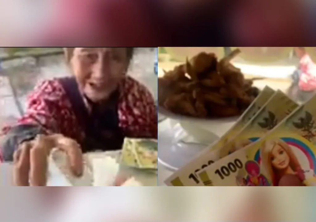 Haru! Lihat Nenek Beli Nasi Pakai Duit Mainan dan Pedagang Nasi pun Menerima