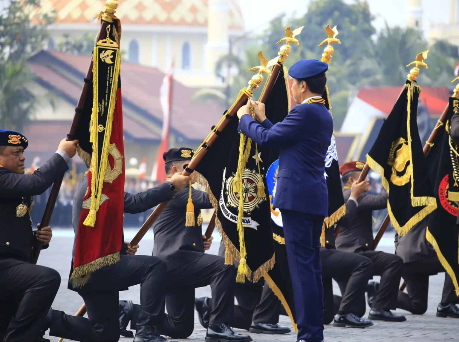 Polri Apel Gelar Pasukan Pengamanan Pelantikan Presiden dan Wakil Presiden RI