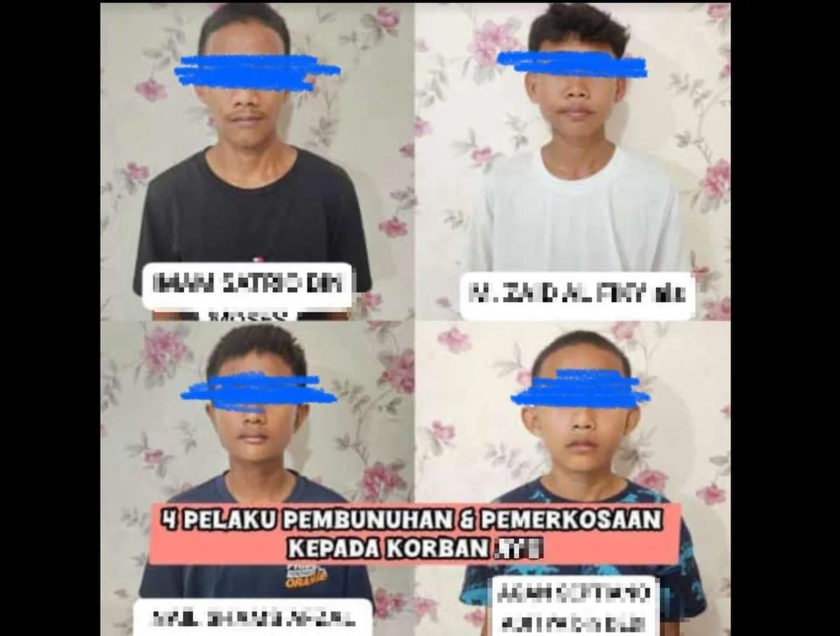4 Orang ‘Bocil’ Diduga Membunuh, Mayat Korban Wanita 13 Tahun Dibuang di TPU